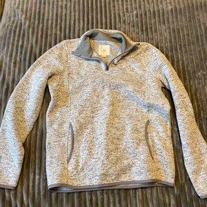 grey quarter zip